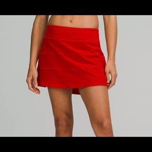 Pace Rival Mid-Rise Lululemon red skirt